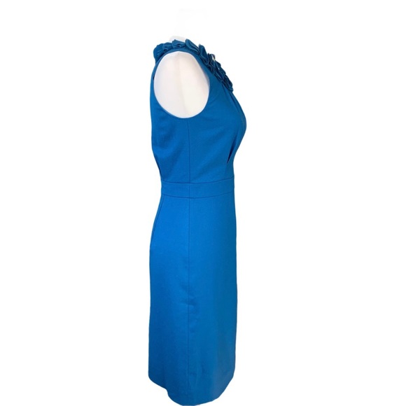 J. Crew Factory Suiting Cyan Leigh Sheath Dress - Picture 3 of 9